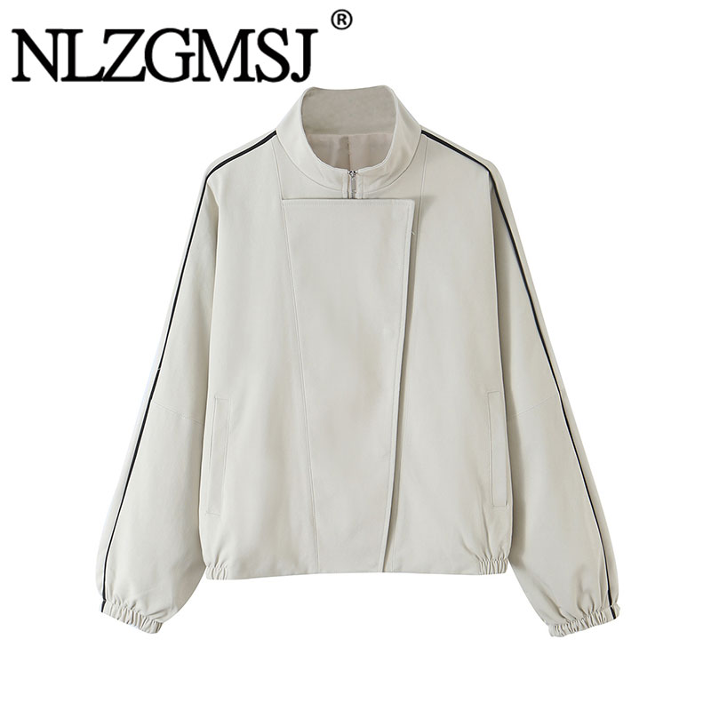 Women'S Fashion Bomber Jacket - NLZGMSJ 2026 Veste bomber décontractée chic