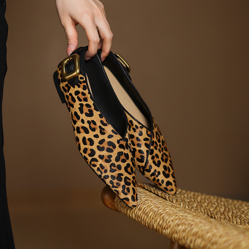 Women Fashion Trend 2026 - Chaussures plates en cuir véritable pour