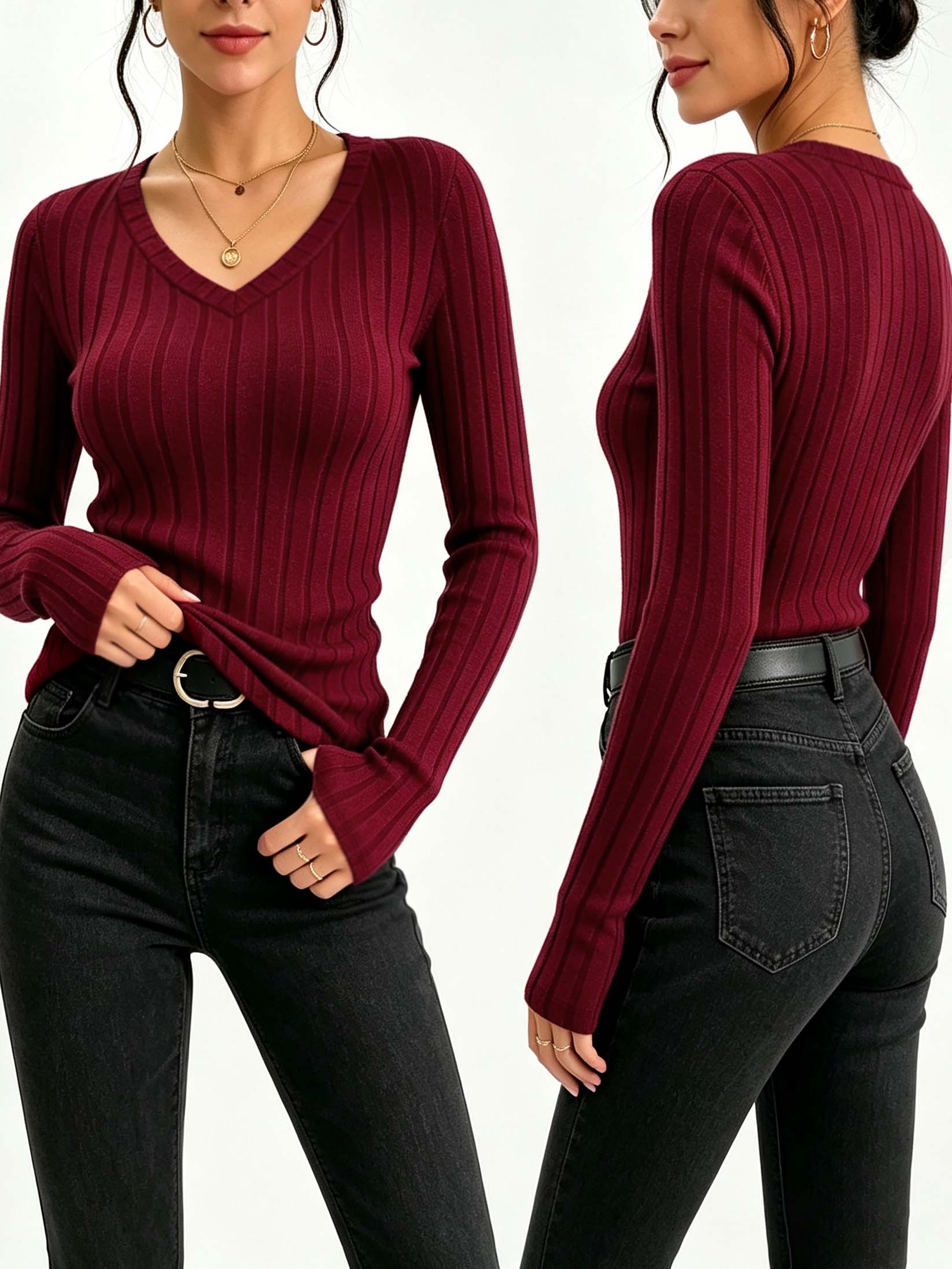 Trend Women Fashion - Haut en maille côtelée à col