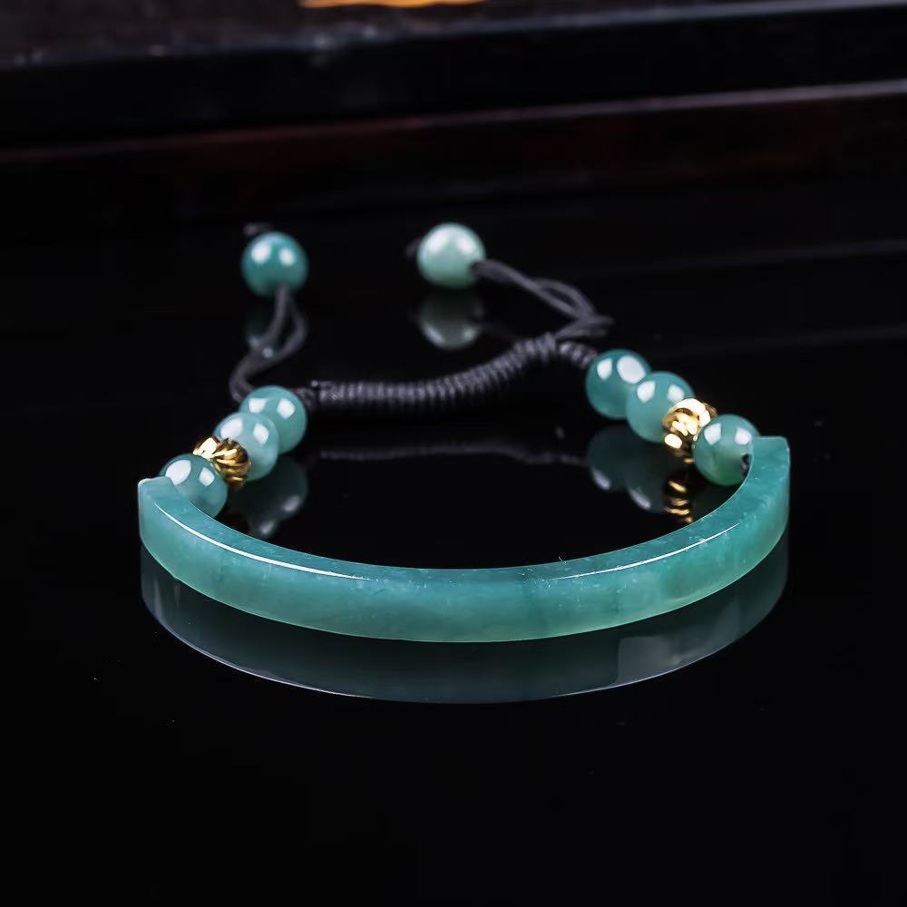 Women'S Fashion - Myanmar jadéite Bracelet accessoires sculpté pierre