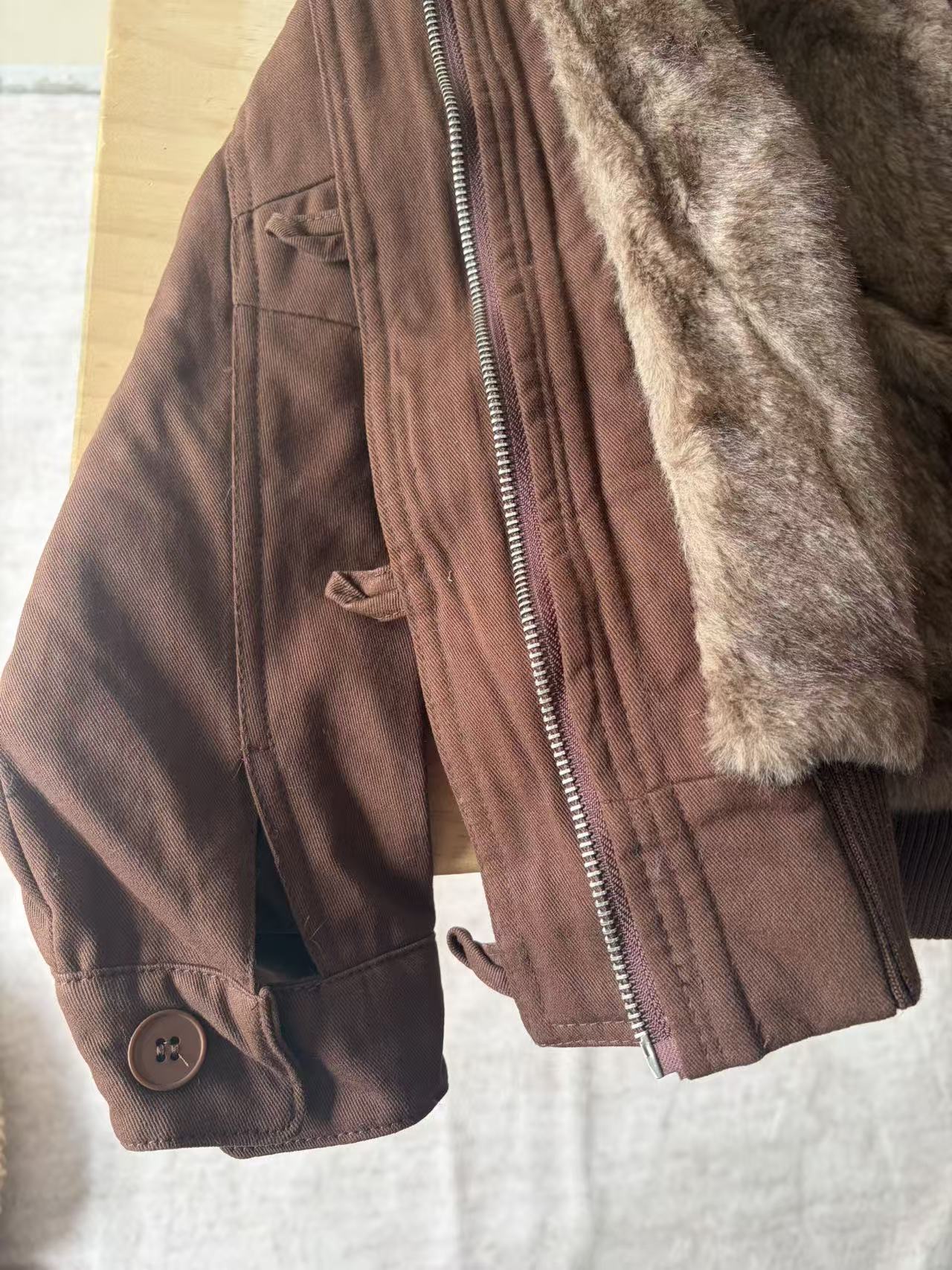 Women'S Fashion Bomber Jacket - Veste bomber doublée de fourrure, style