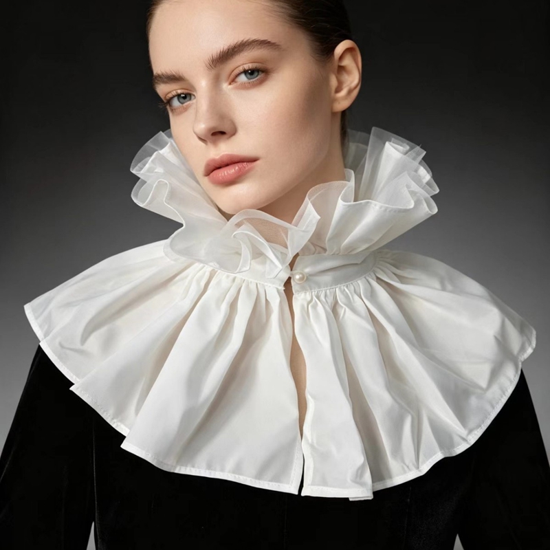 Women'S Fashion - Faux col amovible à volants hauts