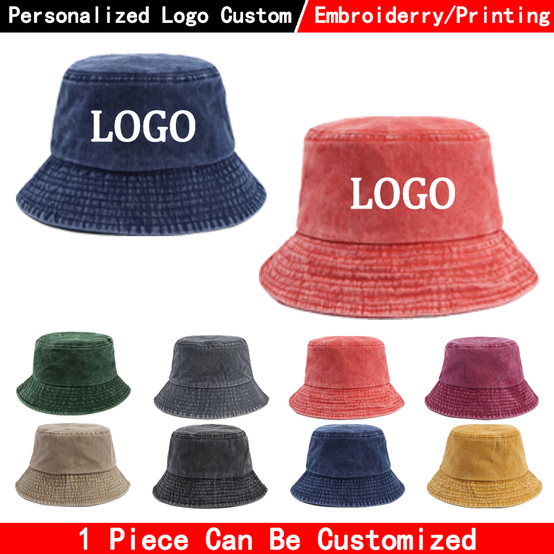 Women Fashion Logo Design - Chapeau Bob en Jean Personnalisé avec