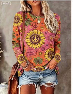 Trend Women Fashion - T-shirt à manches longues pour femmes,
