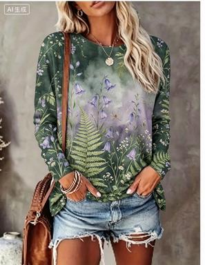 Trend Women Fashion - T-shirt à manches longues pour femmes,