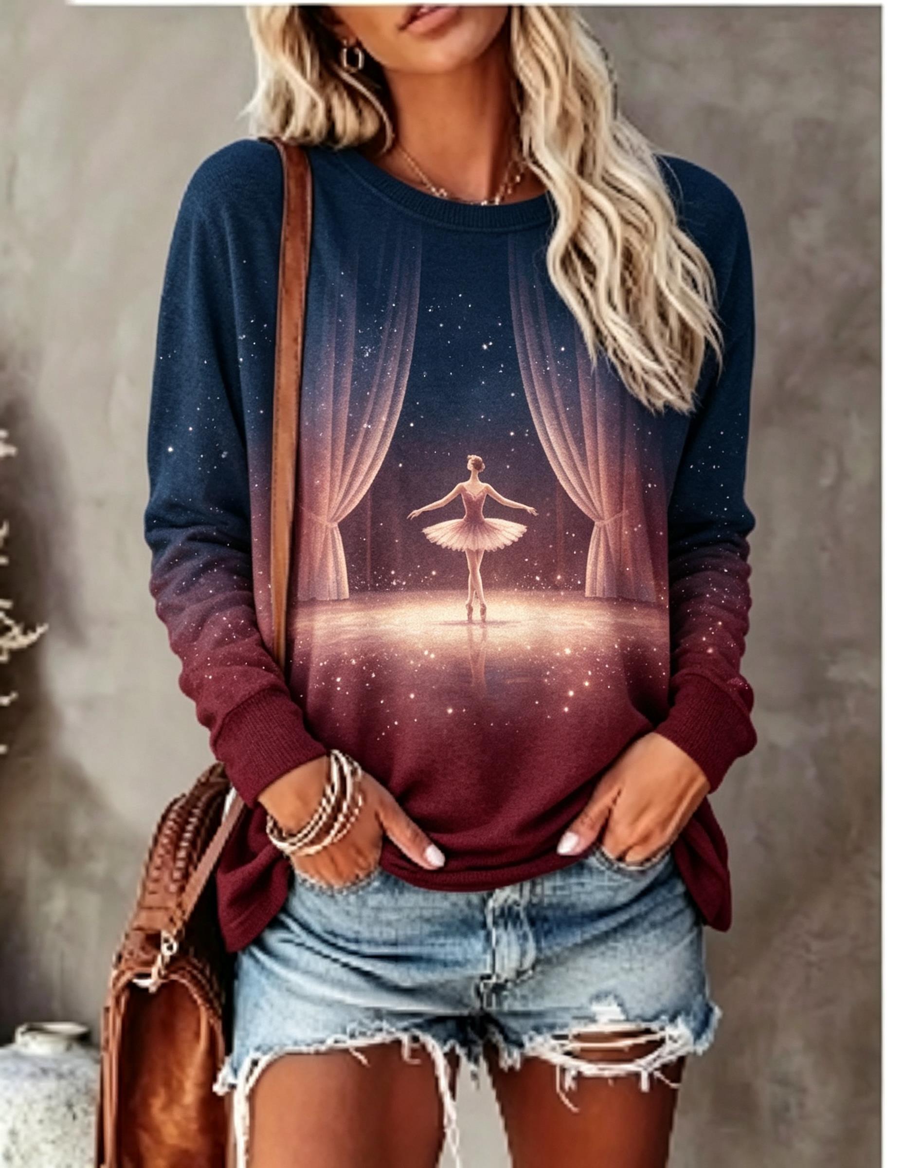 Trend Women Fashion - T-shirt à manches longues pour femmes,