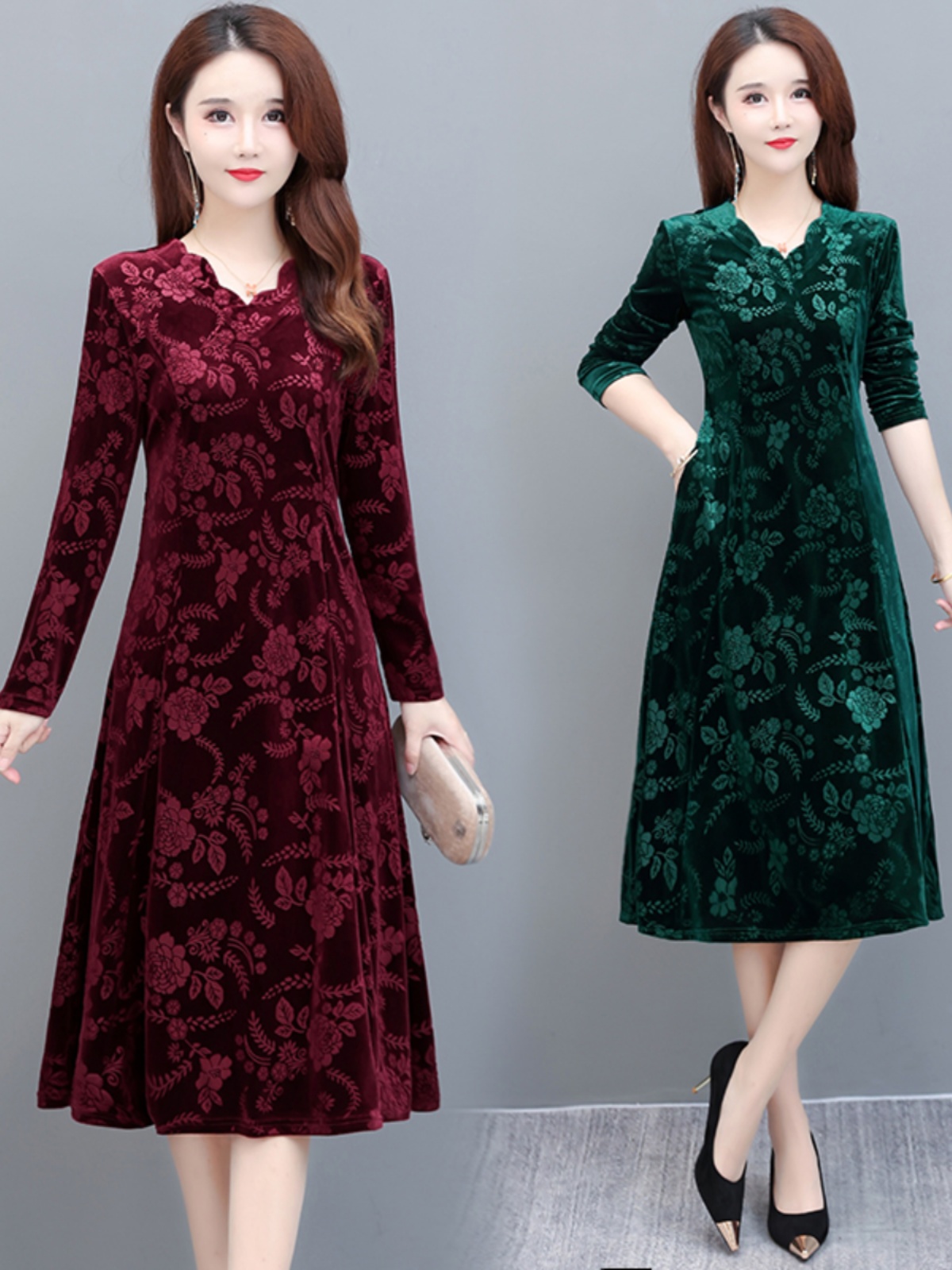Robe élégante en velours à man - Women Fashion Over 60 avis et prix