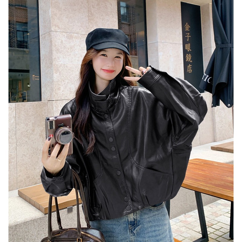 Vestes en cuir vintage pour fe - Women'S Fashion Bomber Jacket avis et prix