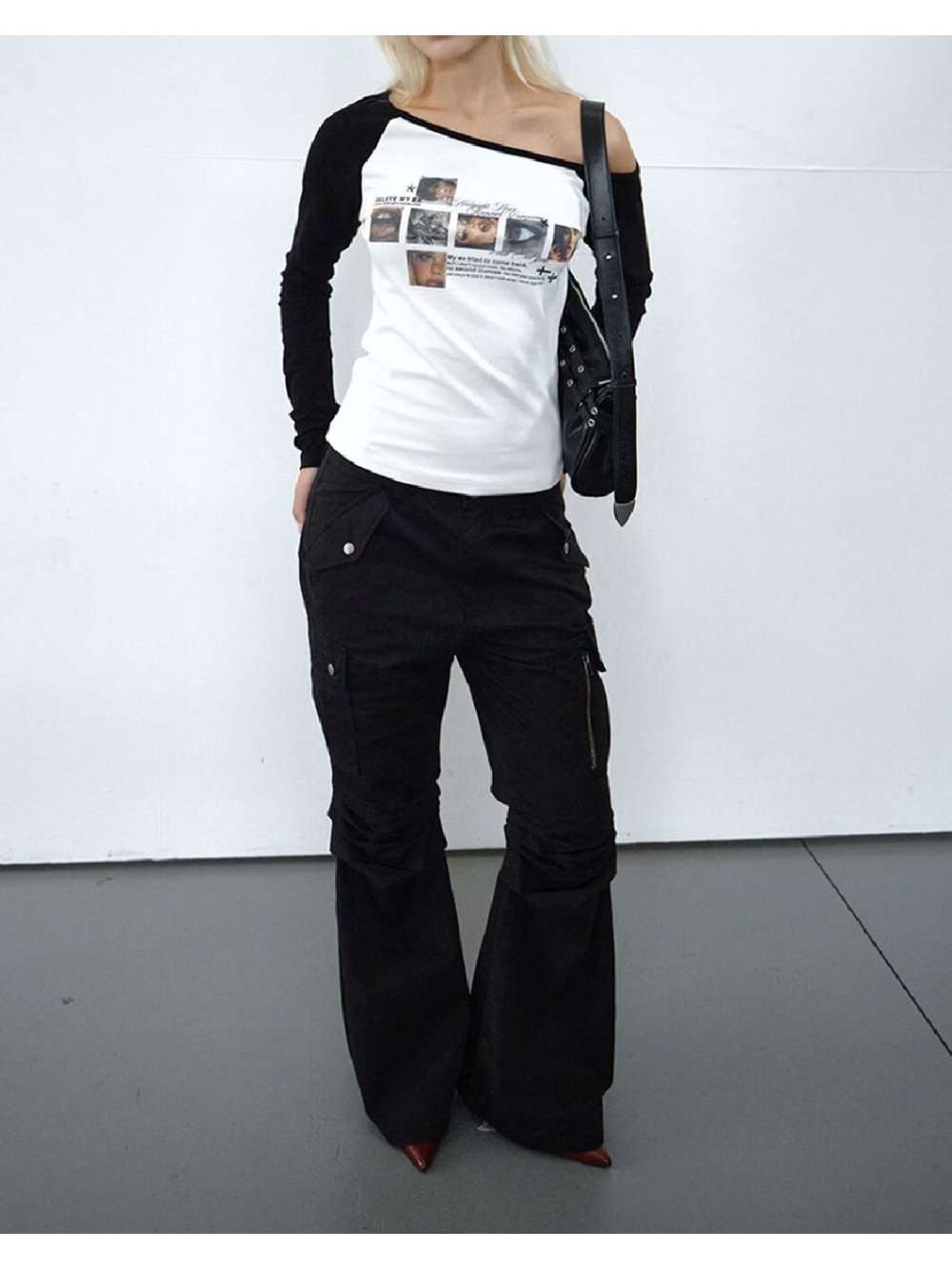 Nouveau portrait punk rétro au - Off Shoulder Top avis et prix
