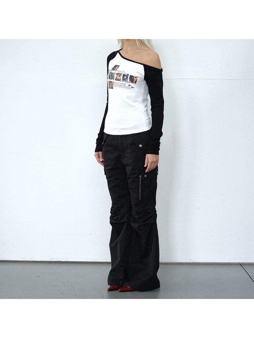 Nouveau portrait punk rétro au - Off Shoulder Top avis et prix