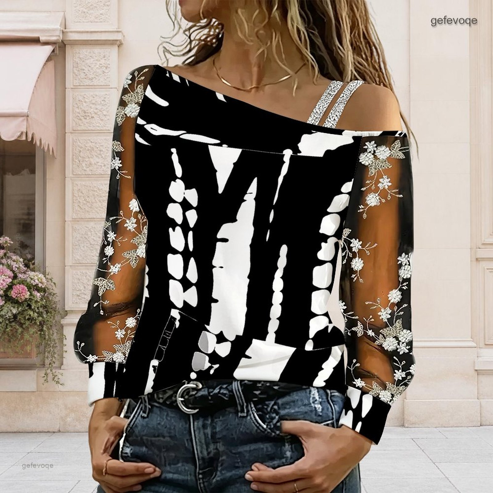 Chemisier femme à épaules dénu - Off Shoulder Top avis et prix