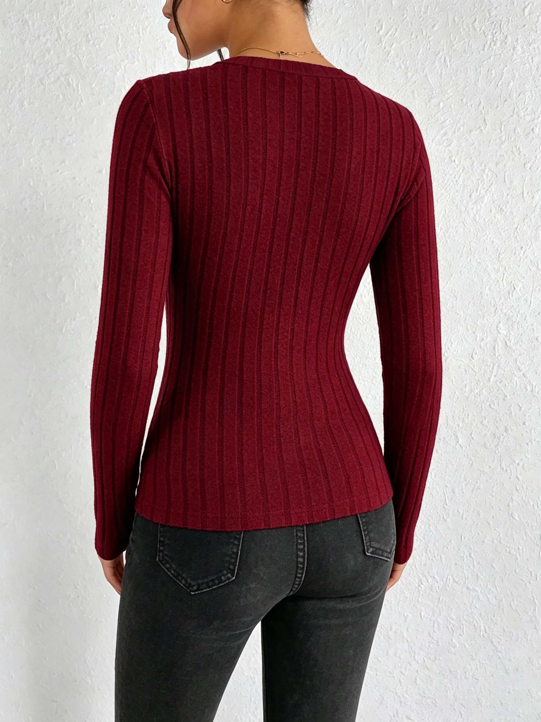 Haut en maille côtelée à col e - Trend Women Fashion avis et prix