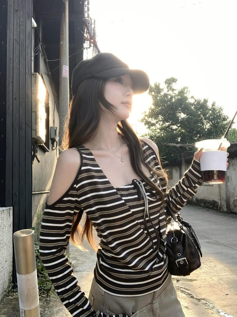 Kimotimo Haut à Manches Longue - Off Shoulder Top avis et prix