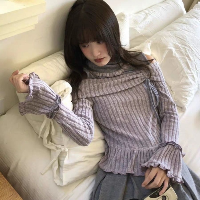 Haut à manches longues pour fe - Off Shoulder Top avis et prix