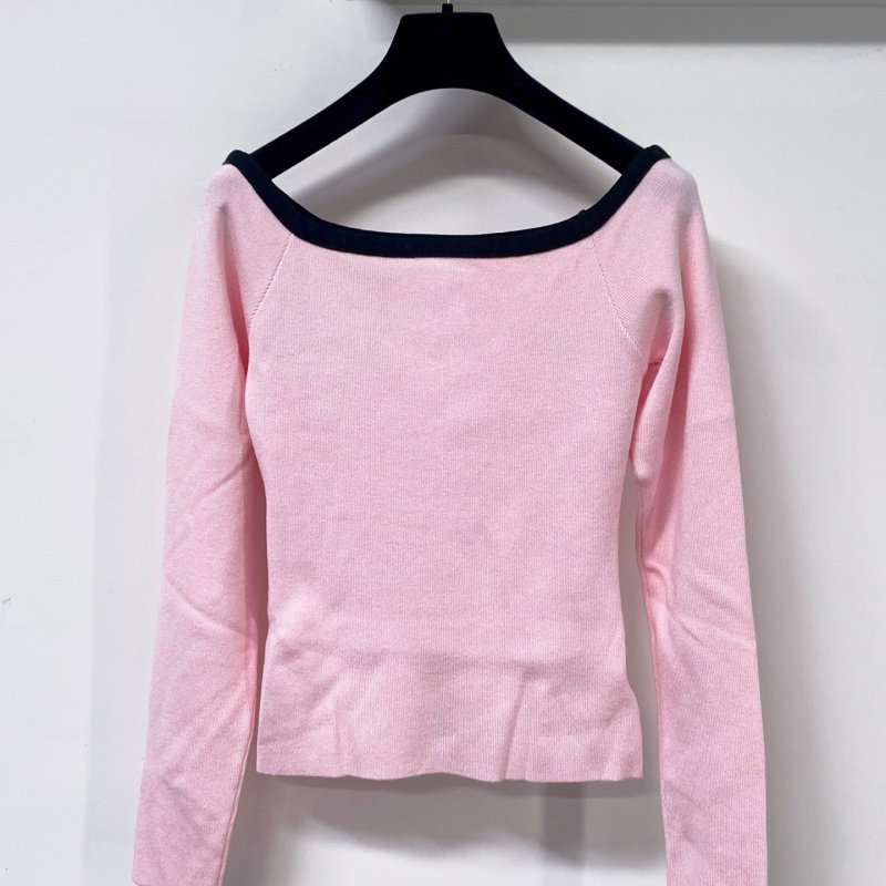 Haut en maille ajusté à manche - Off Shoulder Top avis et prix