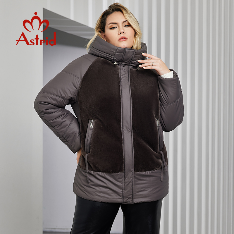 Astrid-Parka à capuche en faus - Women'S Fashion Quilted Jacket avis et prix