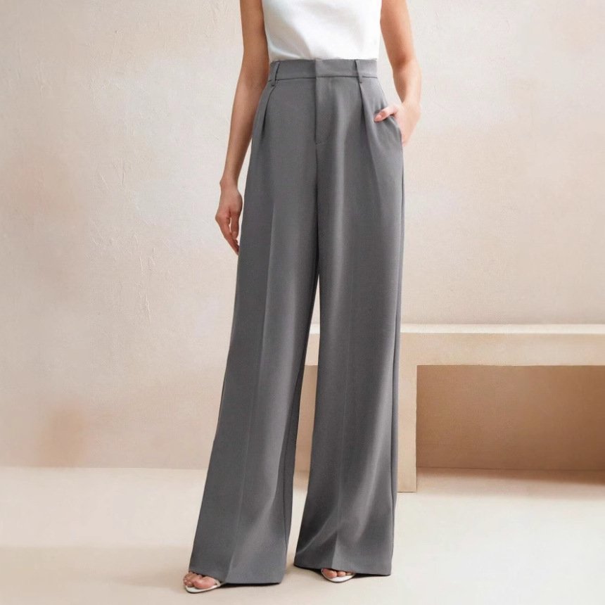 Pantalon décontracté fluide à  - Women'S Fashion Business Casual avis et prix