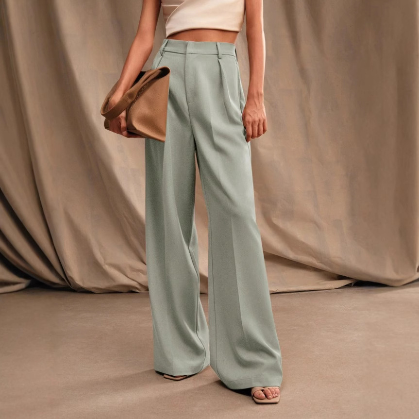Pantalon décontracté fluide à  - Women'S Fashion Business Casual avis et prix