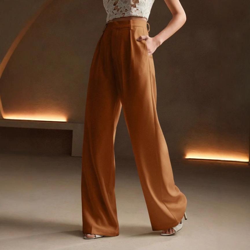 Pantalon décontracté fluide à  - Women'S Fashion Business Casual avis et prix