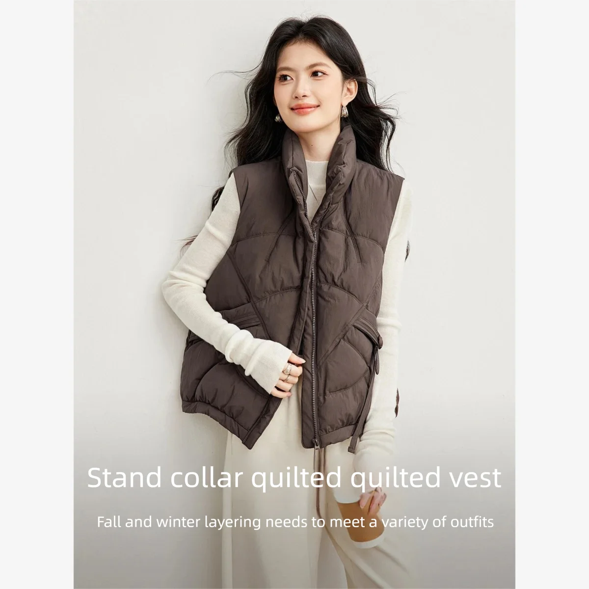 Gilet matelassé pour femme VIM - Women'S Fashion Quilted Jacket avis et prix