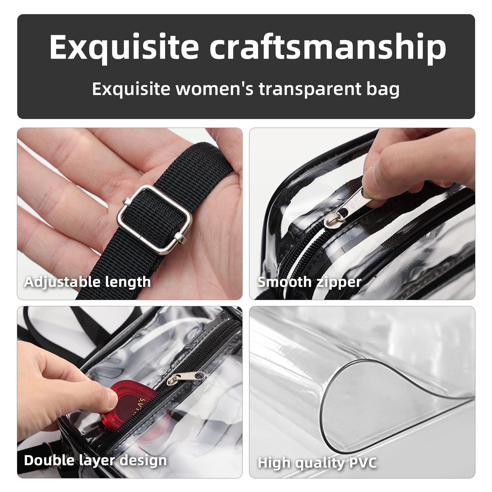 Sac à bandoulière transparent  - Crossbody Bag Women avis et prix