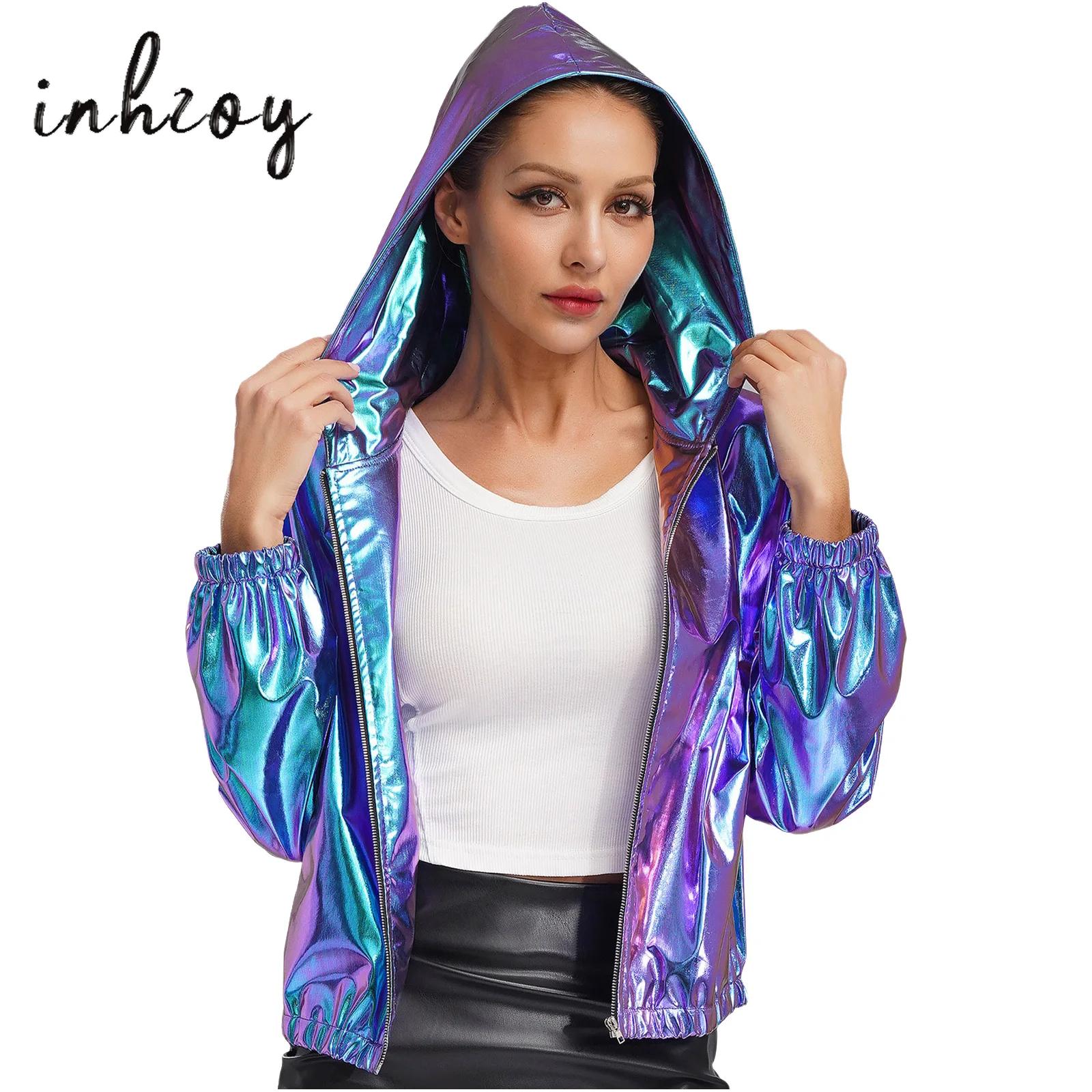 Veste bombardier holographique - Women'S Fashion Bomber Jacket avis et prix