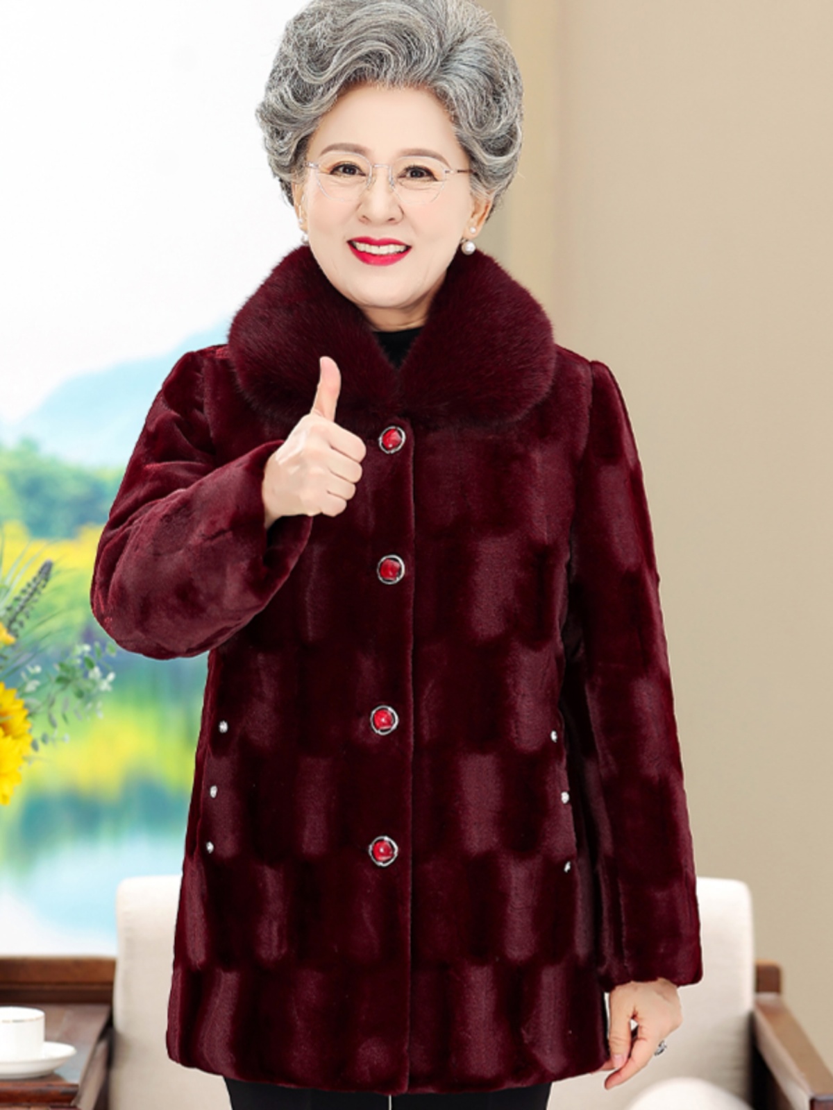 Manteau en velours de vison ép - Women Fashion Over 60 avis et prix