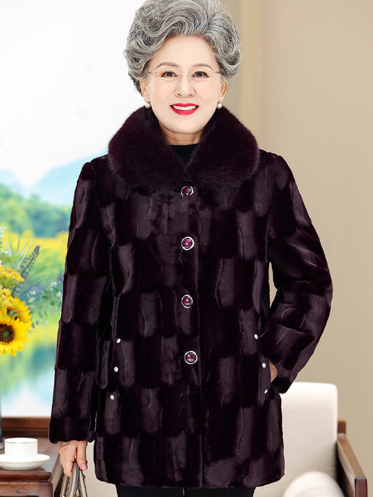 Manteau en velours de vison ép - Women Fashion Over 60 avis et prix